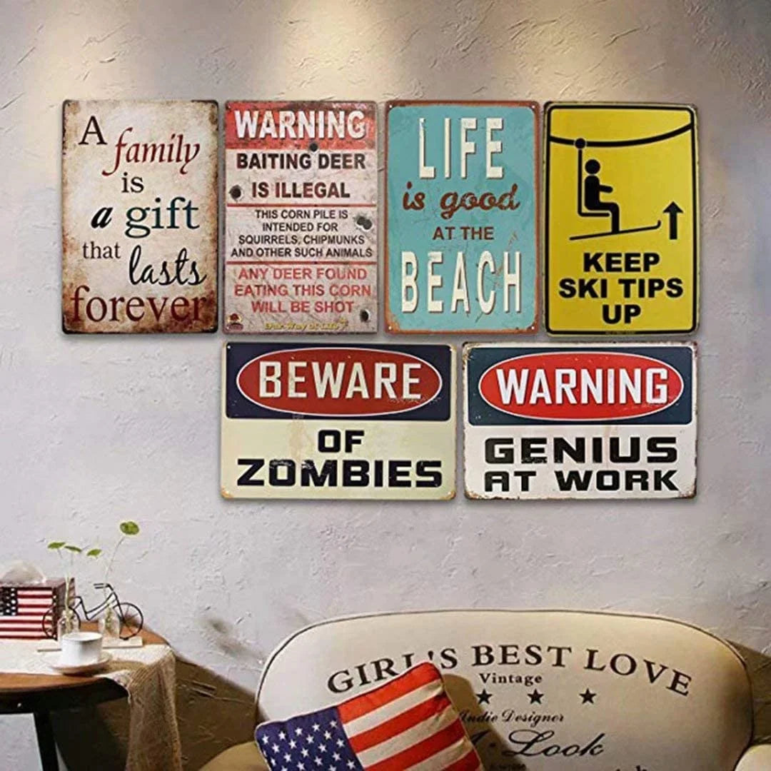 Vintage Metal Tin Sign Wall Decor 8x12in X717697
