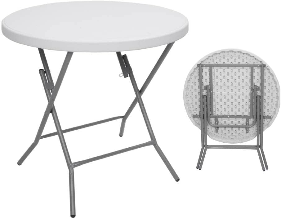 White Granite 32 Round Folding Plastic Table G309