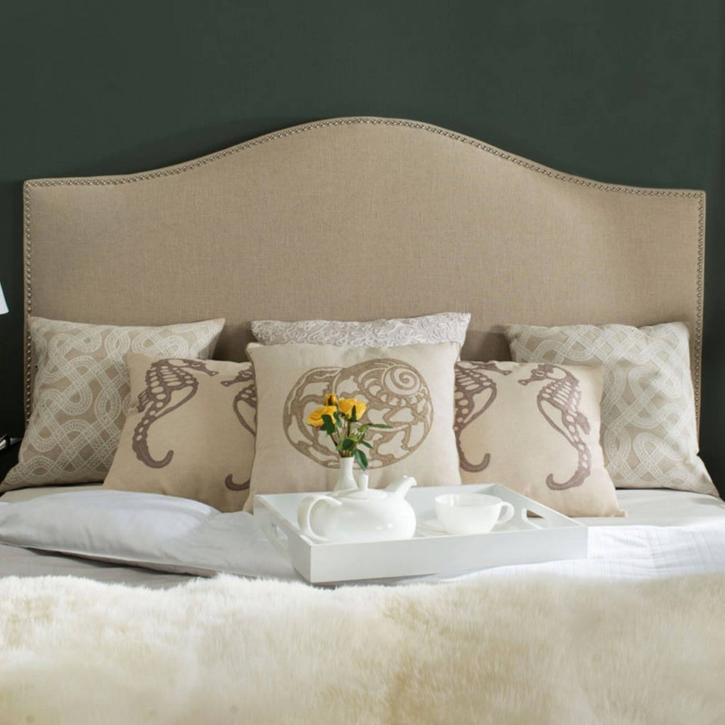 Grey/White Stripe Queen Headboard J8959