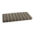 Sunbrella Grey Orange Stripe Indoor Outdoor Bench Cushion 44 in w x 19 in d Y365