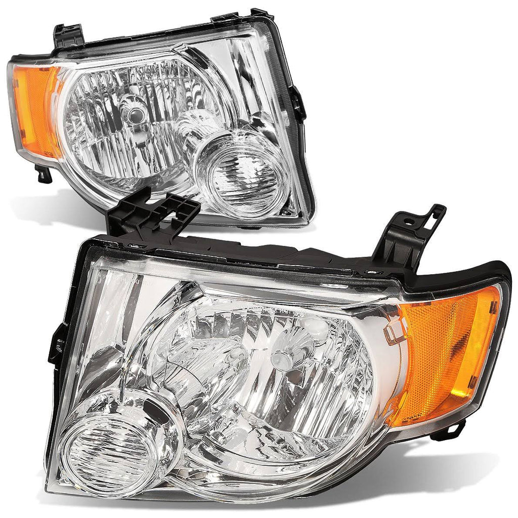 Pair Chrome Housing Amber Corner Headlamp D733249