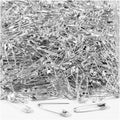 Safety Pins, 22 mm, 0.6 mm, 500 Pcs, Silver D416326