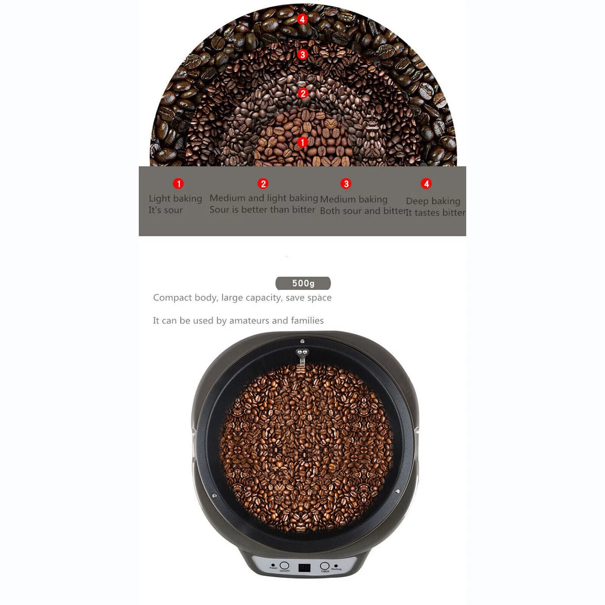 Electric Timed Coffee Beans Roaster X297326
