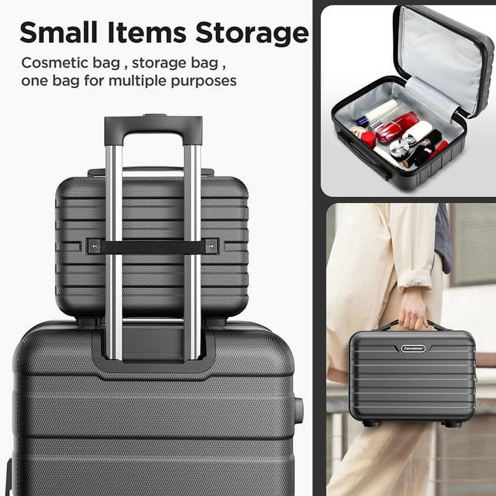 5 Piece Hardside Luggage Suitcase Set with 360° Double Spinner Wheels Integrated TSA Lock ABS Hardshell P868301