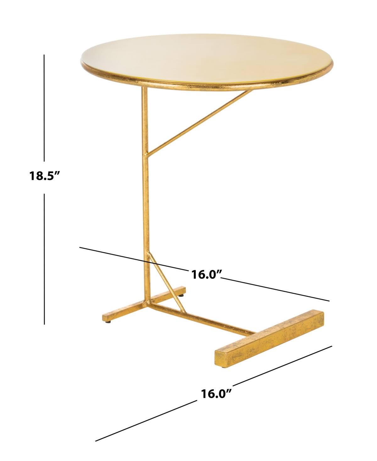 Hunter Green and Gold Round C Table R2787
