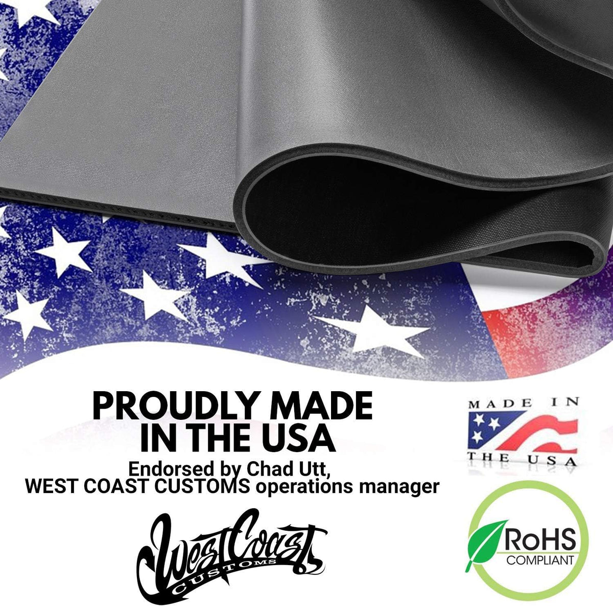 2 in 1 Sound Insulation for Cars Mass Loaded Vinyl and Closed Cell Foam W872250