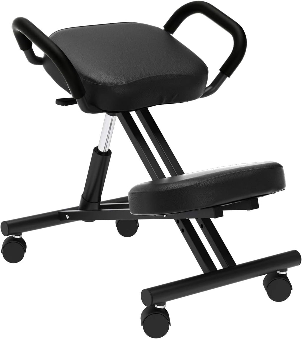 Ergonomic Kneeling Chair with Armrest, Thick Foam Cushions and Casters M96800