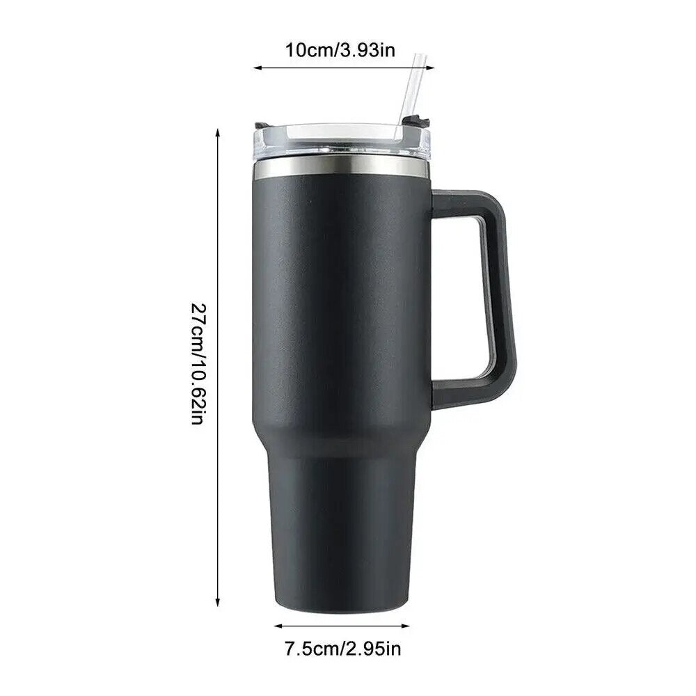 Purple 40 Oz Stainless Steel Thermal Tumbler with Handle K4793