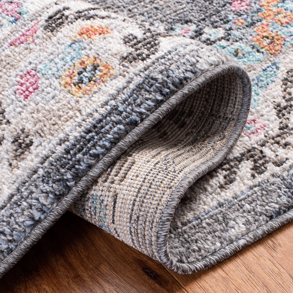 Ivory / Grey Round Rug W1282