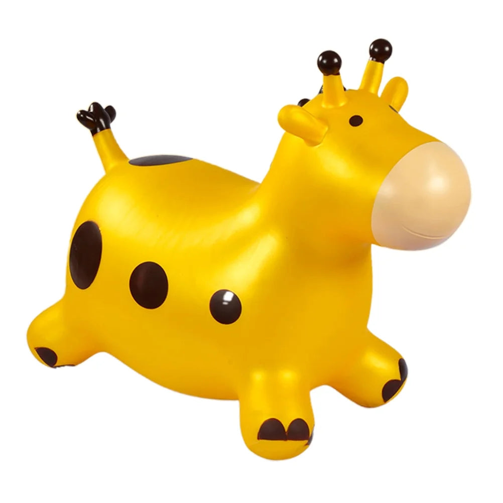Inflatable Bouncing Horse Toy with Air Pump (Yellow) D656