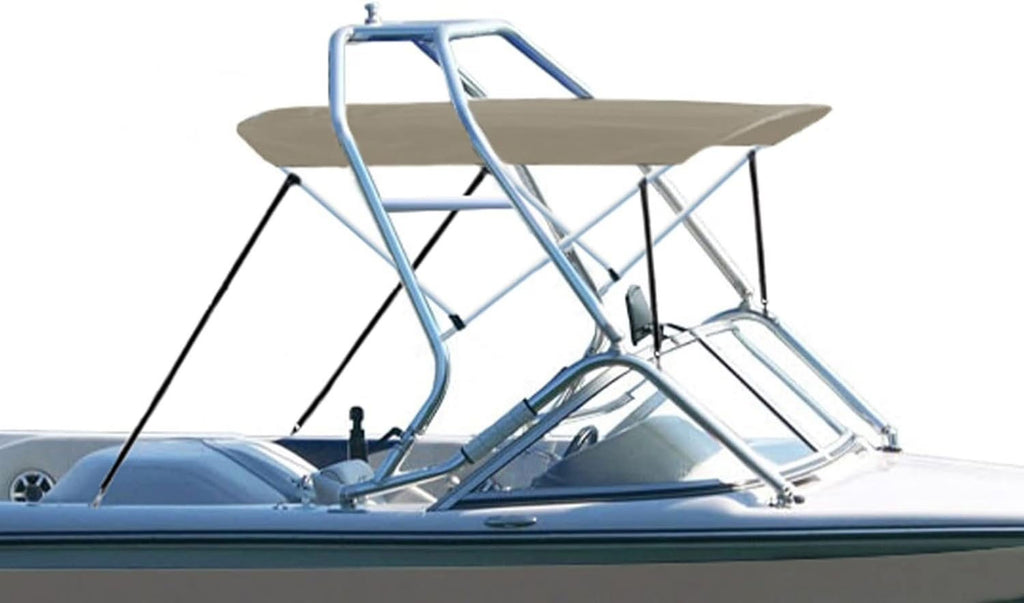 Charcoal Gray Wakeboard Tower Bimini Top with 1" Aluminum Frame E271104