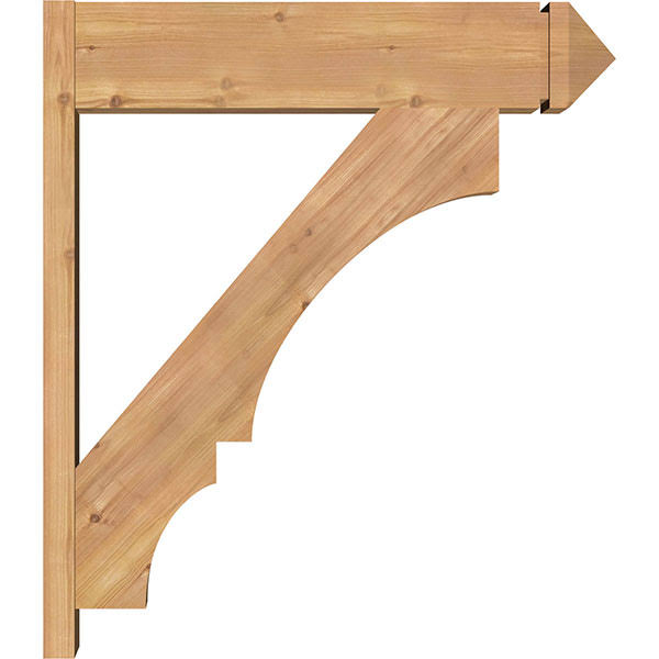 7 1/2x22W x 30x22D x 34x22H Western Red Cedar Arts and Crafts Outlooker B735945