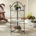 Black Iron Three Shelf Plant Stand W93753