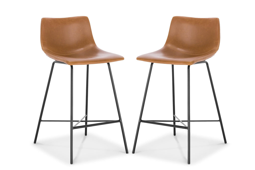 Brown Poly & Bark Counter Stool Set of 3 C72267