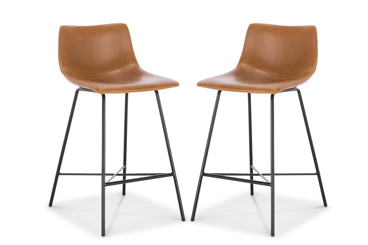 Brown Poly & Bark Counter Stool Set of 3 C72267