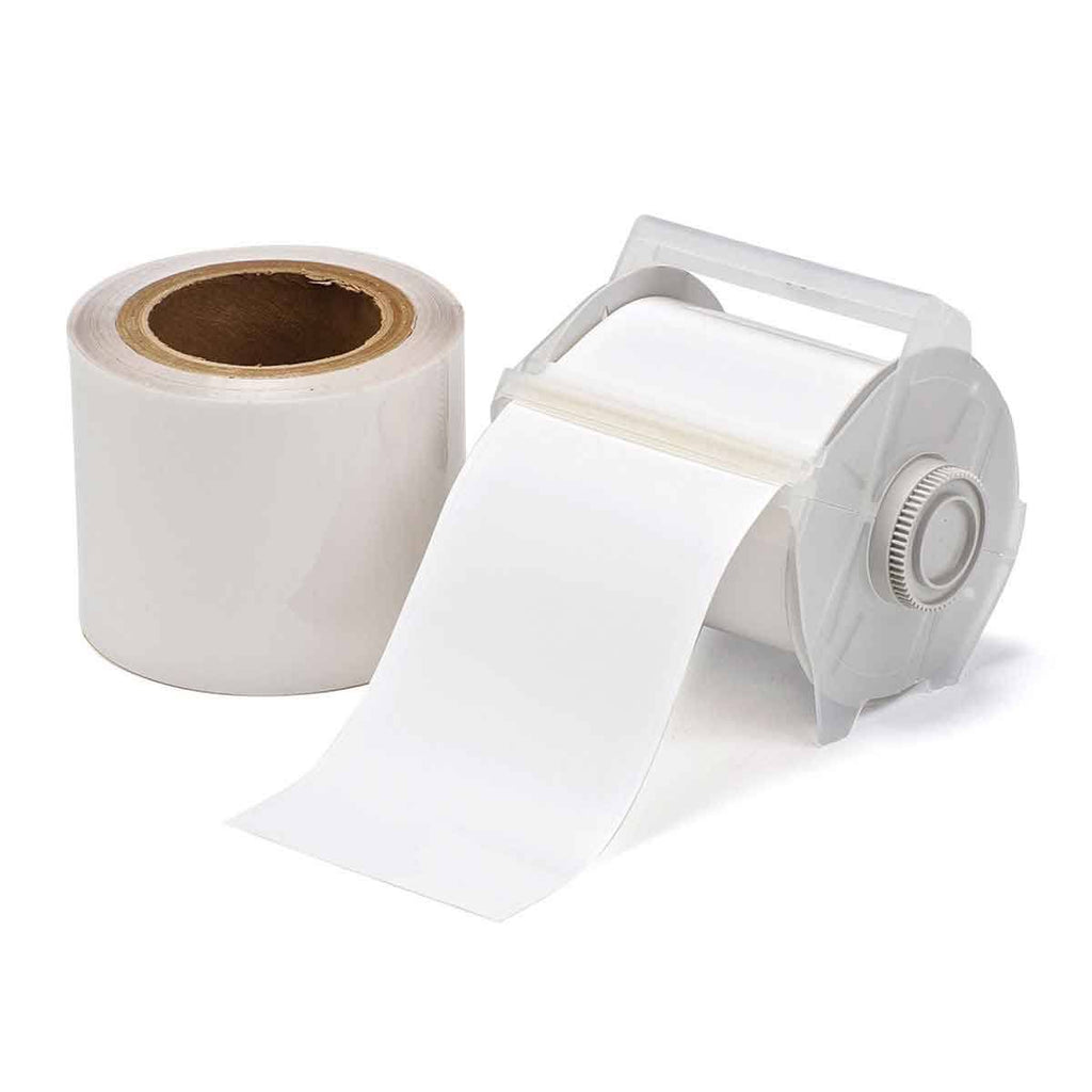 Floor Tape, White, 4 In x 100 Ft, Roll V758365