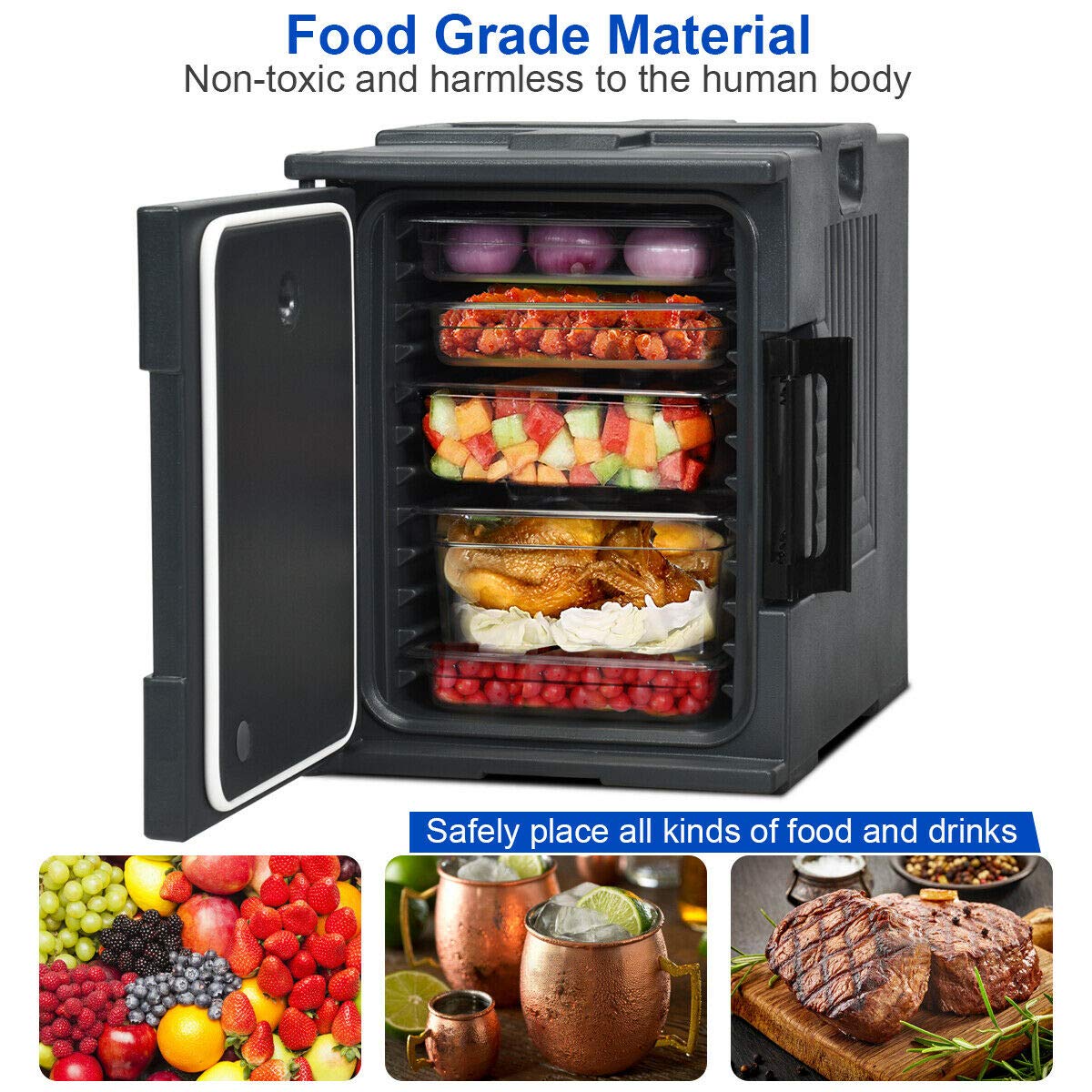 95 Quart Insulated Food Pan Carrier with Handle V91764