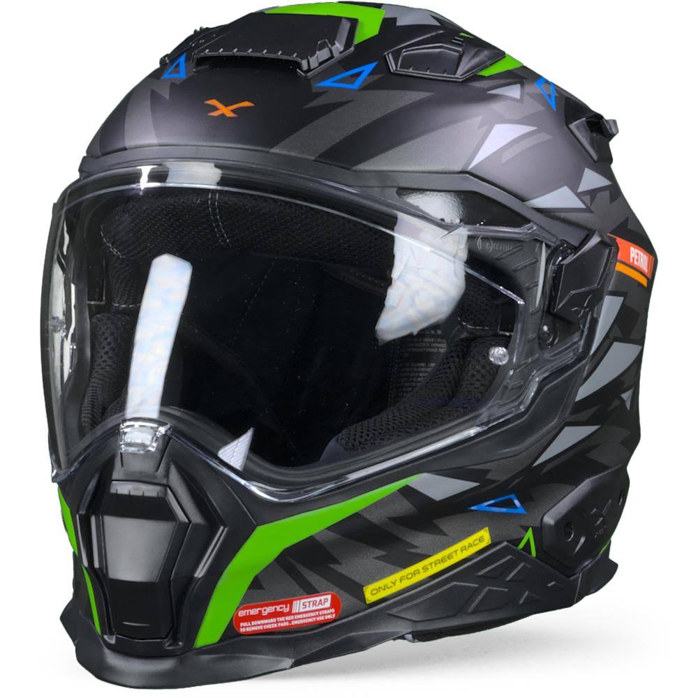 Black Neon Matt Full Face Helmet XL E6185
