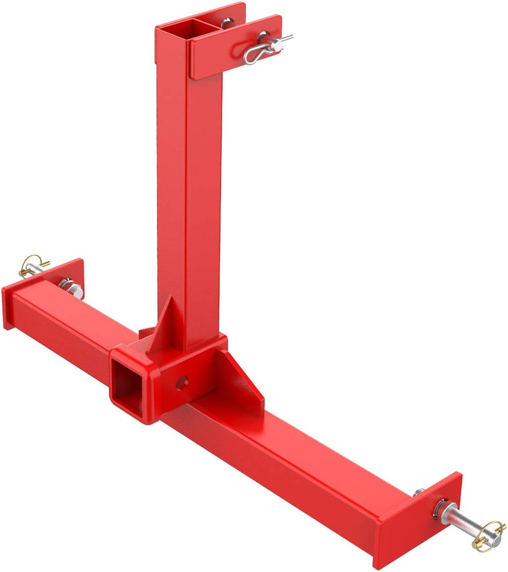 Red 3 Point Trailer Hitch with 2 Receivers T761270