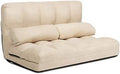 Gray Fabric Folding Sofa Bed with 2 Pillows O34973