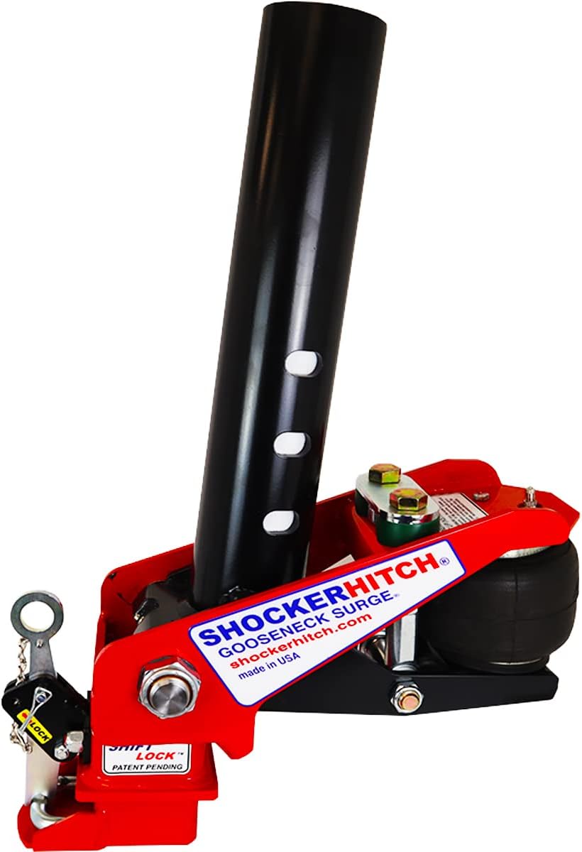 Gooseneck Air Hitch & Coupler, Round 3-15/16" Angled Pin 30K Coupler 9" Offset Y77430
