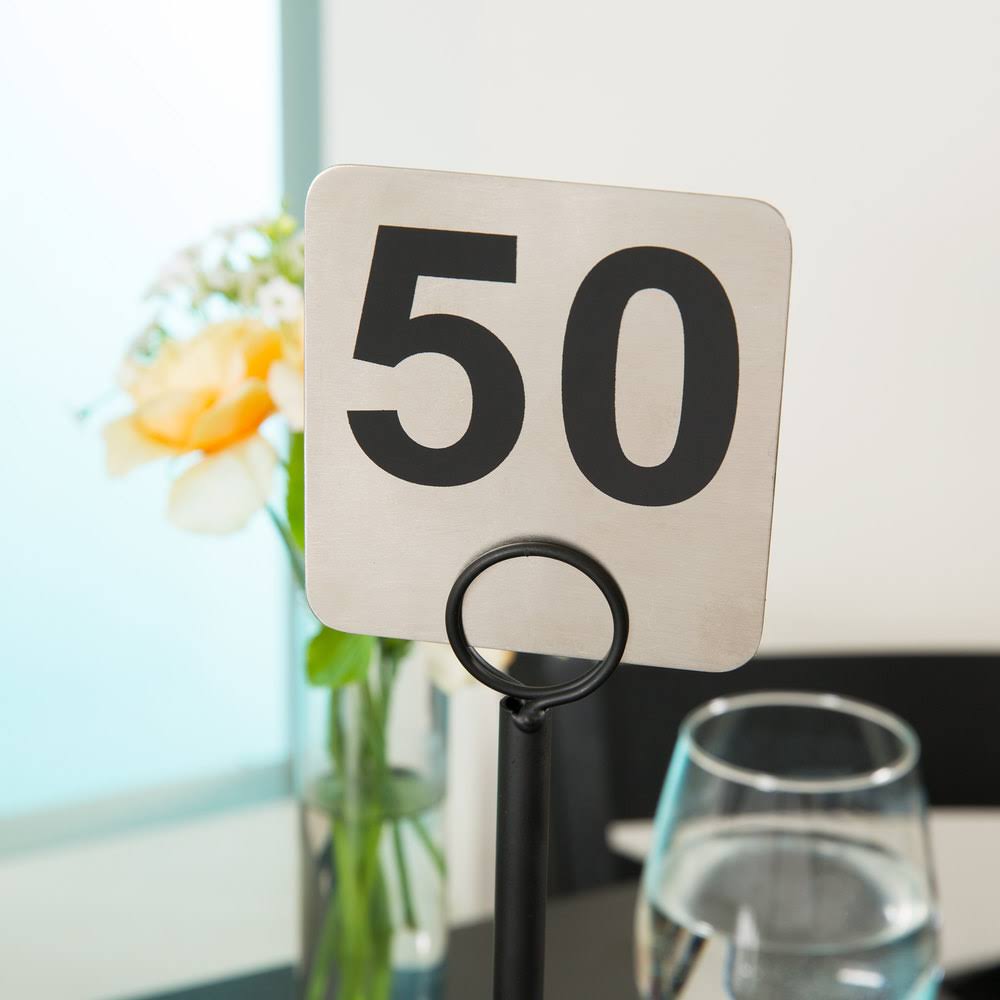 Stainless Steel Number Cards 1-50 Y68189