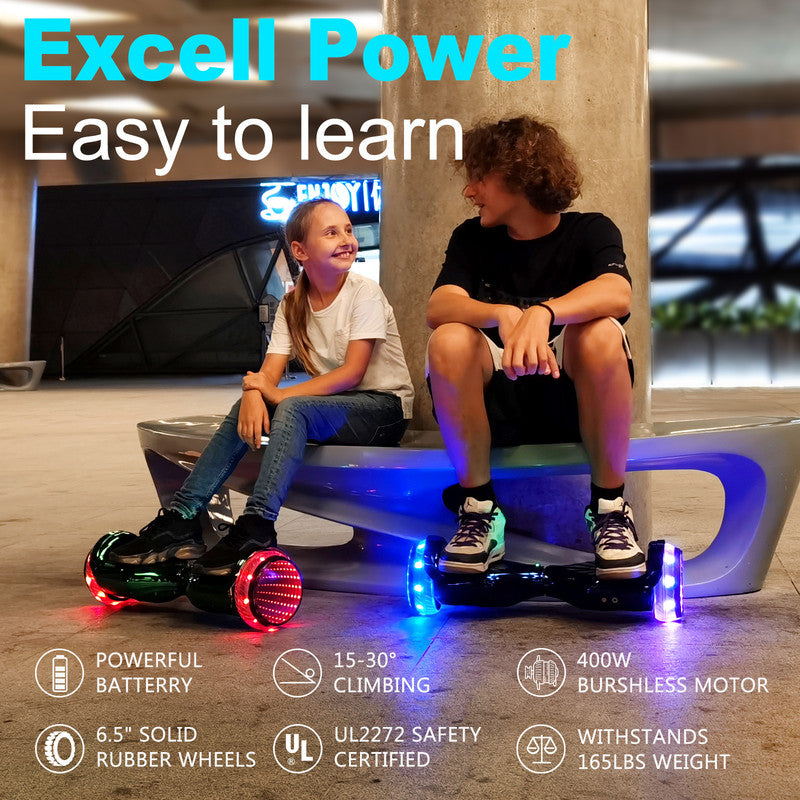 Pink 6.5" Self Balancing Scooter with Bluetooth Speakers & LED Light X468950