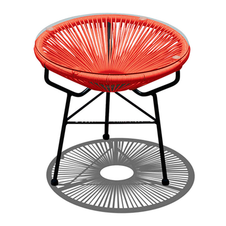 Lime Green Acapulco Chair with White Side Table or Ottoman G741