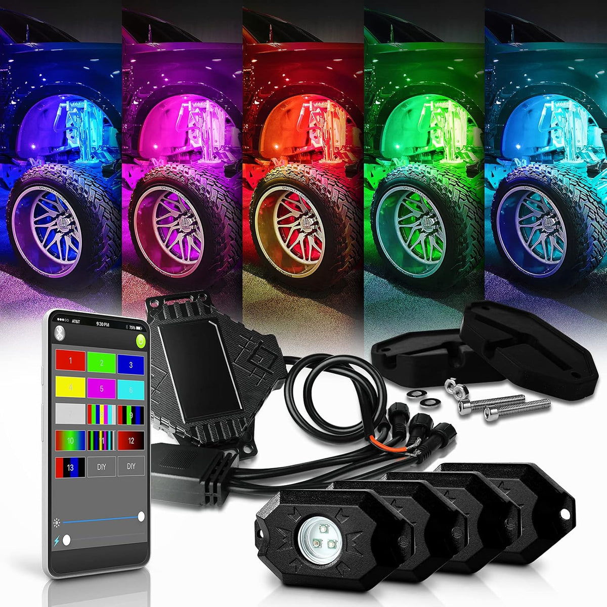 8 Pods RGBW LED Rock Lights X27217