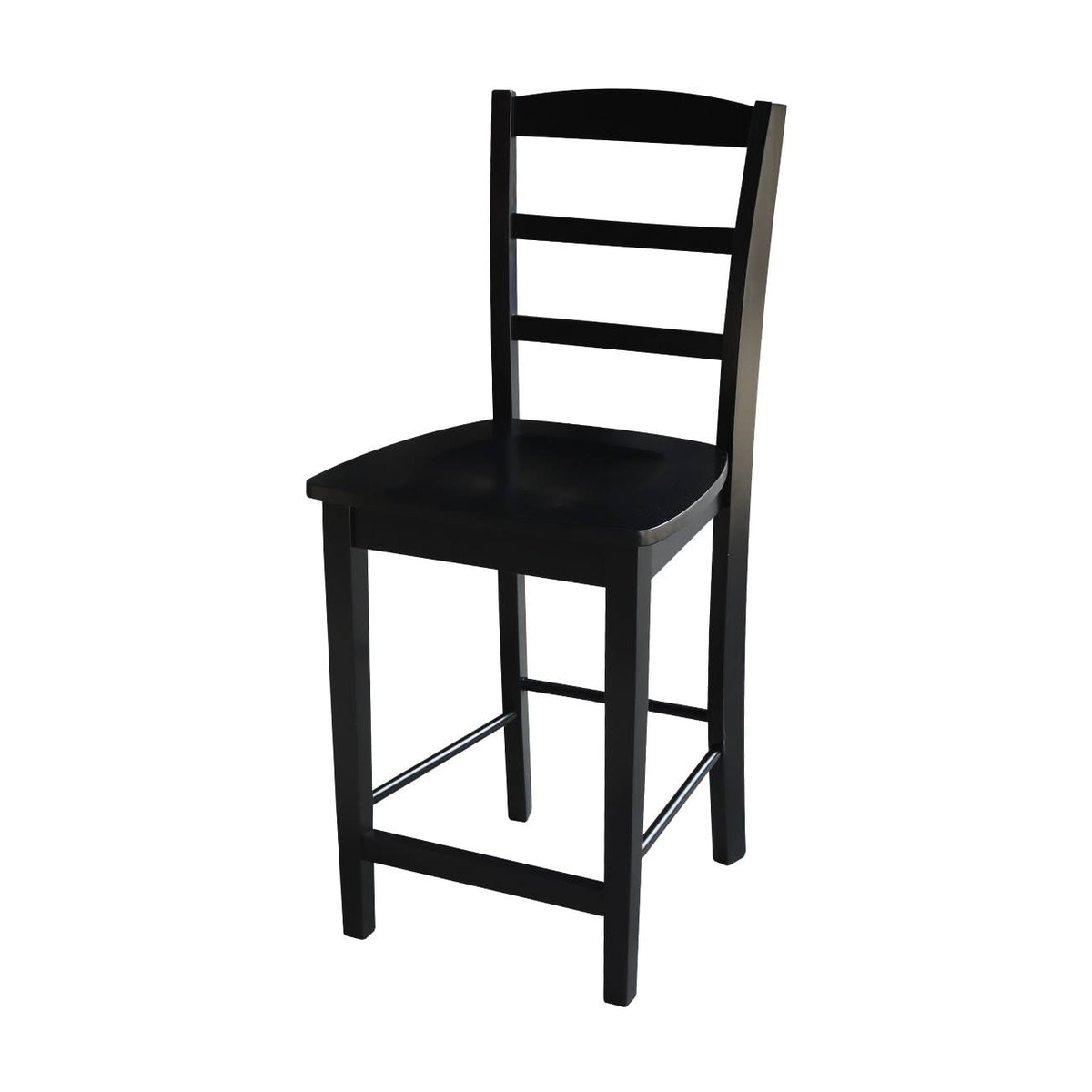 Round Pedestal Gathering Height Table with 2 Counter Height Stools, Black N504