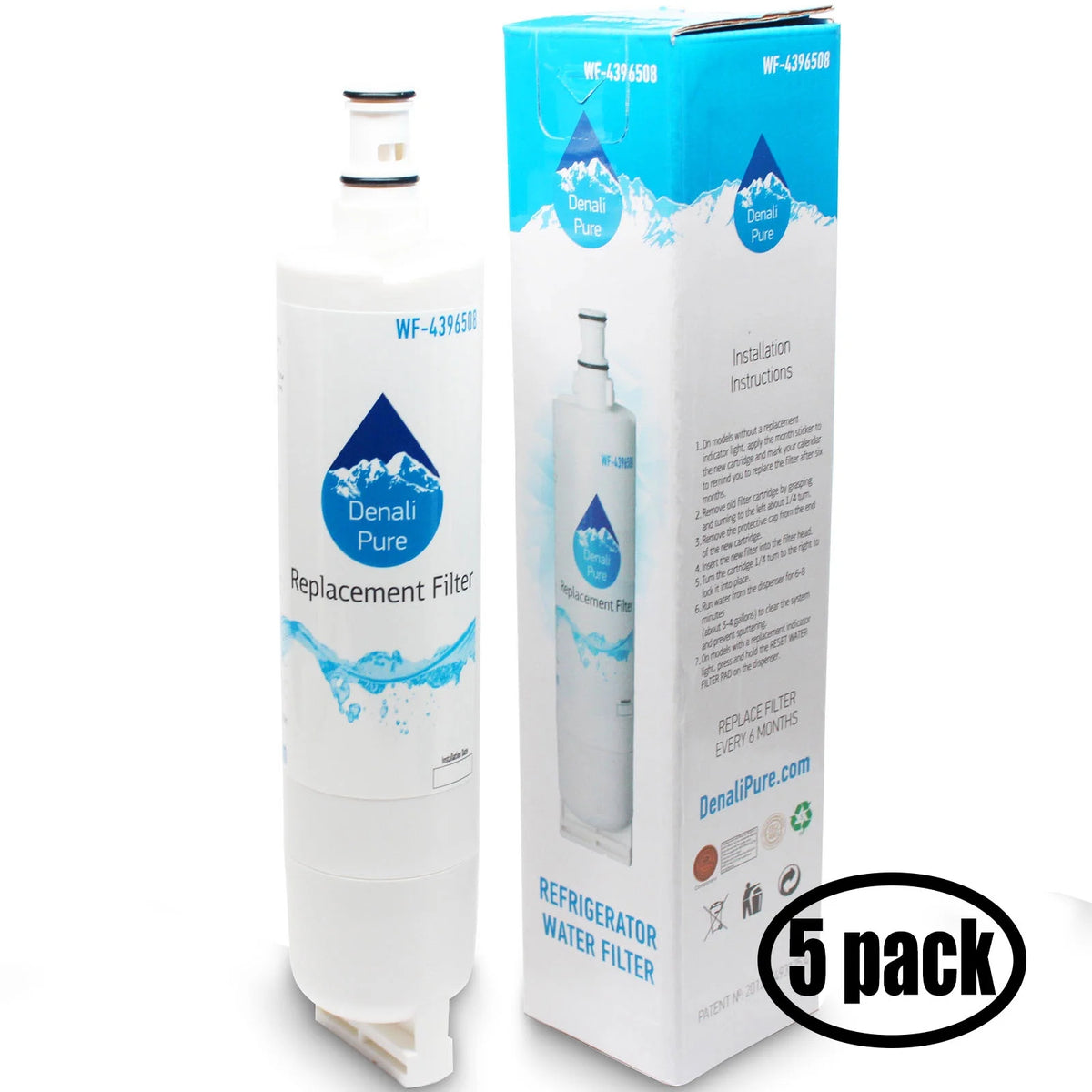5-Pack Replacement Refrigerator Water Filter Cartridge N5710