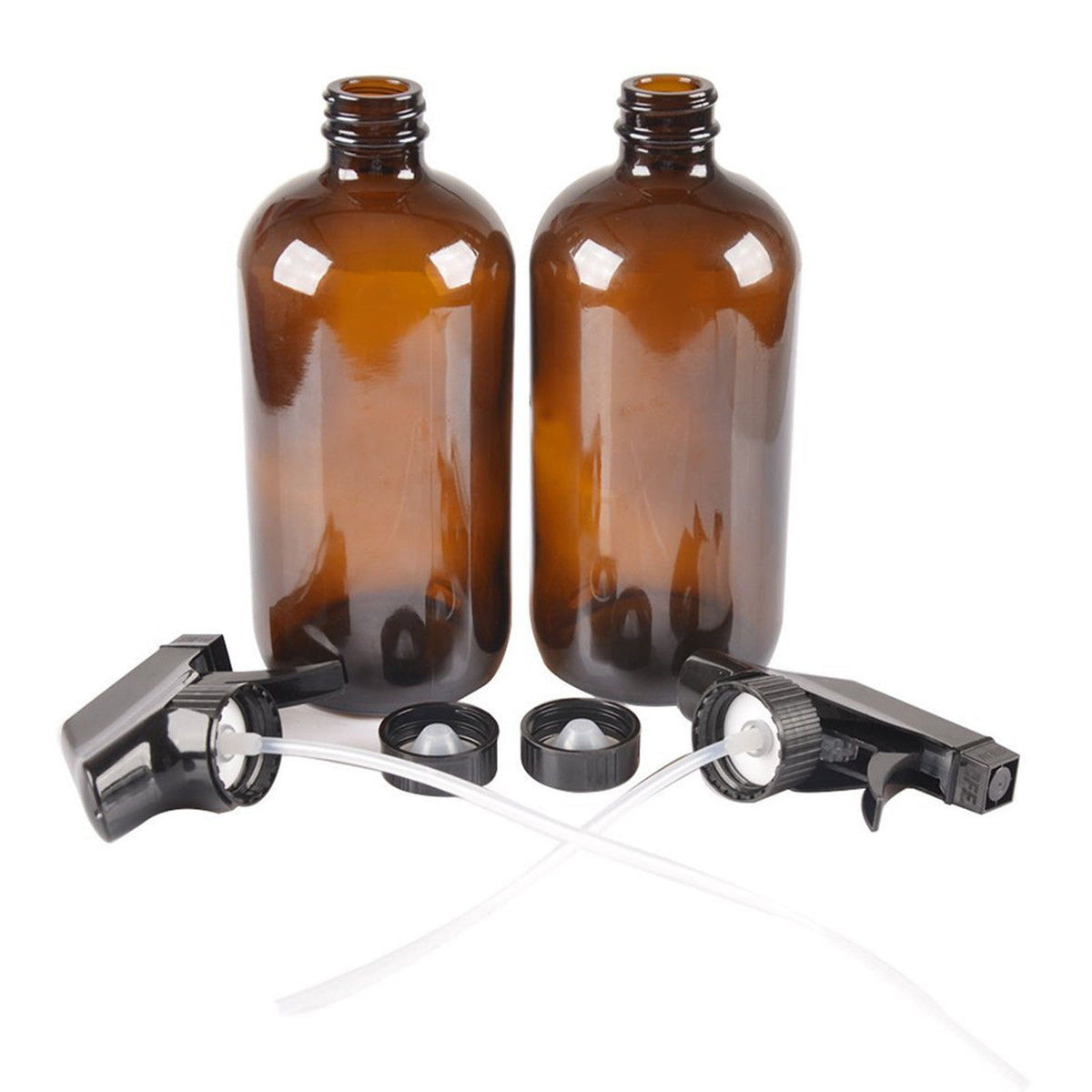 6 Pack 16 oz Amber Glass Spray Bottles T349728
