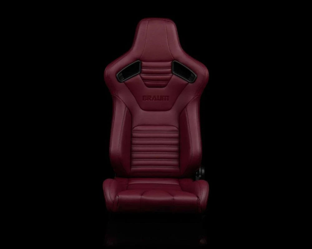 Maroon Leatherette Sport Seats with Black Stitching H953544