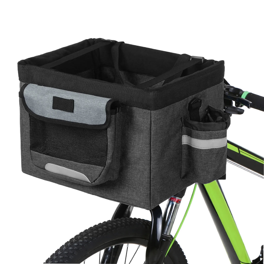 Foldable Front Basket Bike Basket Dog Cat Carrier Camping Tote Bag P4047
