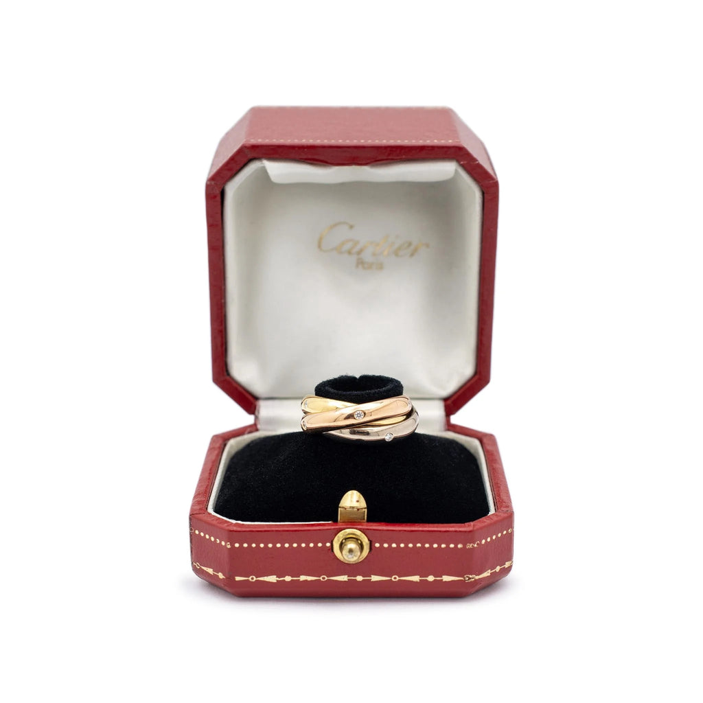 18K Tri Color Diamond Band Ring P39706
