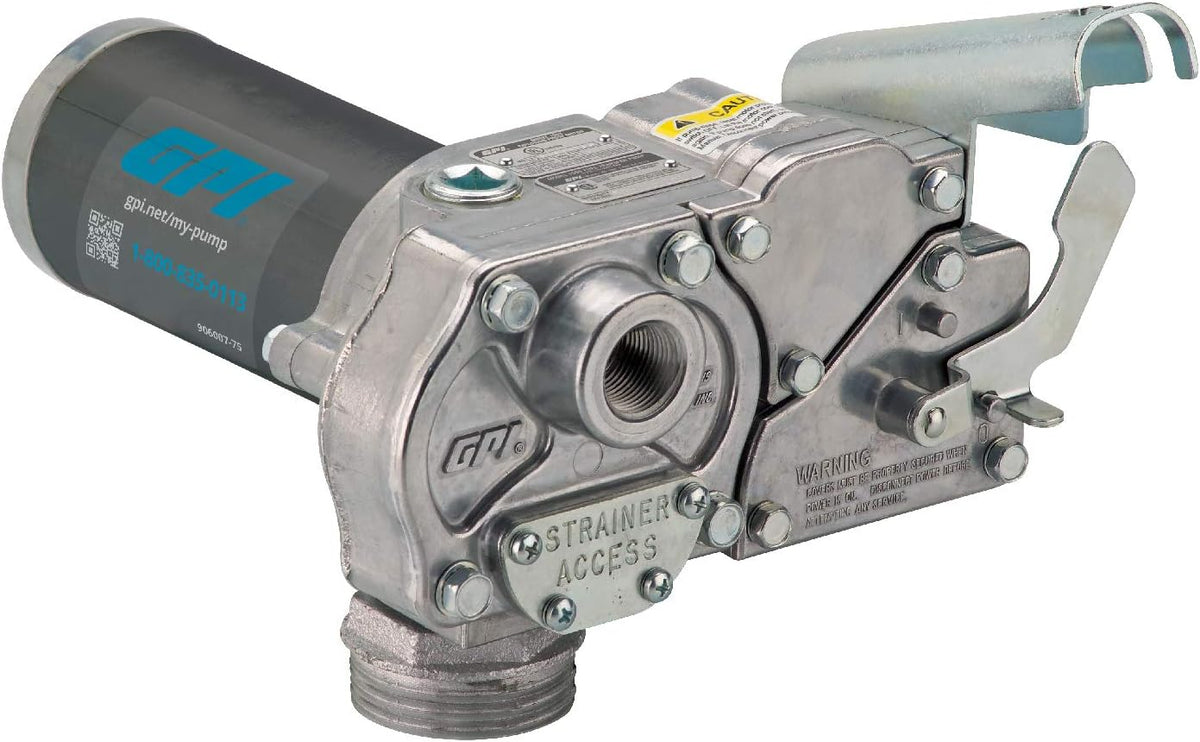Fuel Transfer Pump with Manual Shut-Off Nozzle, 15 GPM, 10' Hose D641