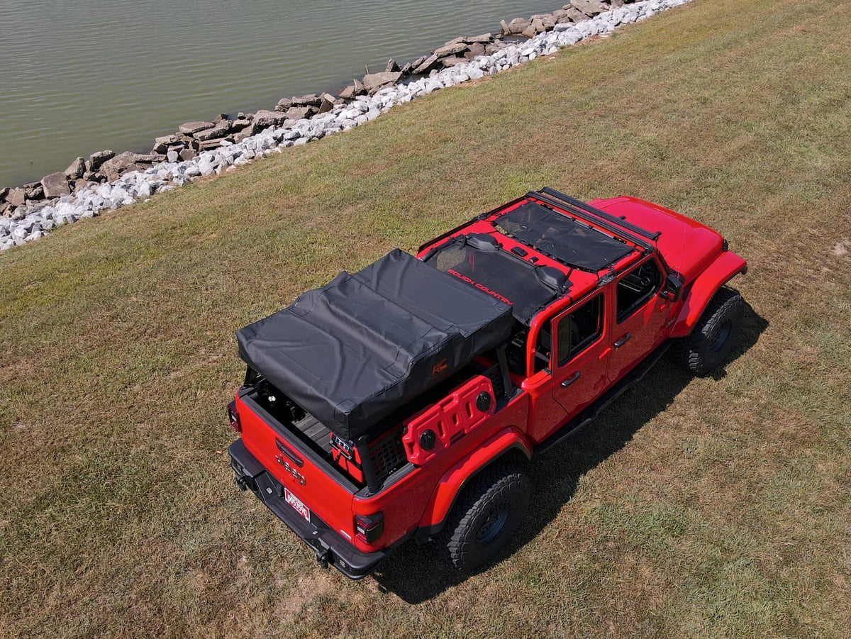 Black Mesh Bikini Top for Jeep Gladiator JT H11252