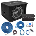 Single 12x22 Complete 1,200 Watt Subwoofer Bass Package with Loaded Enclosure and Amplifier X735726