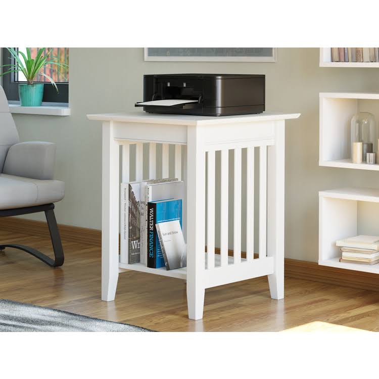 White Mission Printer Stand G87032