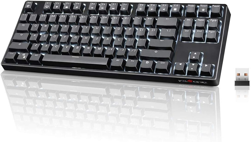 87 Key Wireless Mechanical Gaming Keyboard with Red Switches Z6483