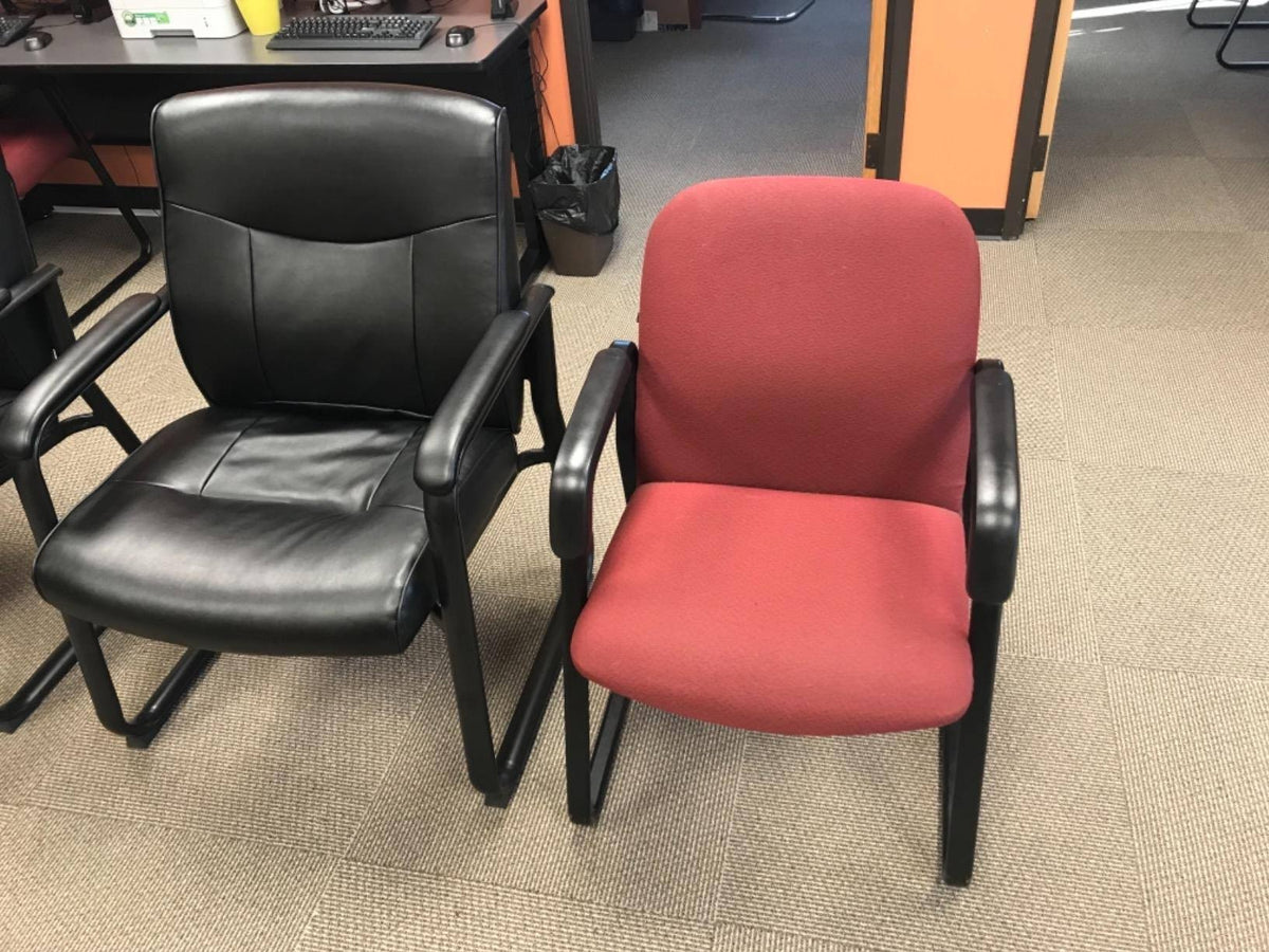Black Leather Executive Side Chair M17583