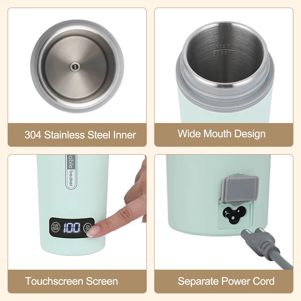 Portable Electric Kettle 350ml Stainless Steel W367896