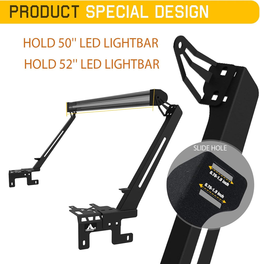 A-Pillar LED Light Bar Mounting Brackets with 2 LED Lights X434726