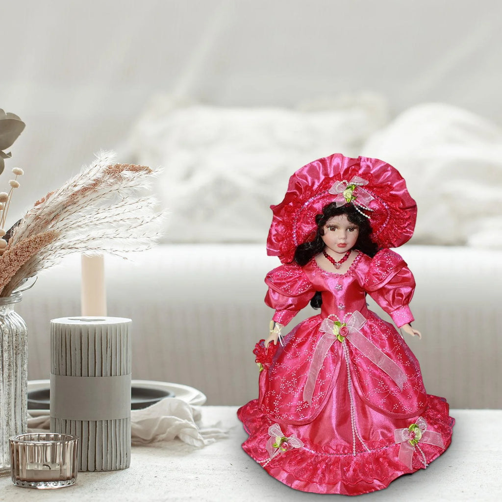Pink Ceramic Doll Porcelain Figures K278