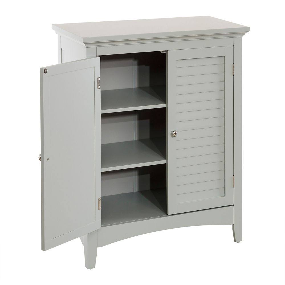 Grey Floor Cabinet with 2 Shutter Doors D2792