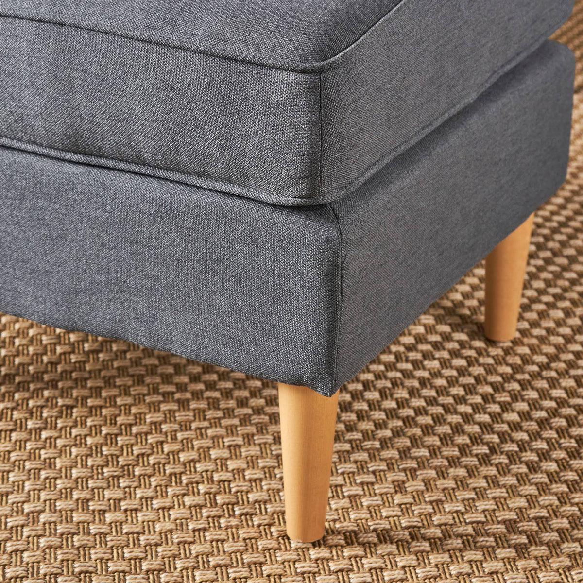 Gray Fabric Ottoman Bench R202