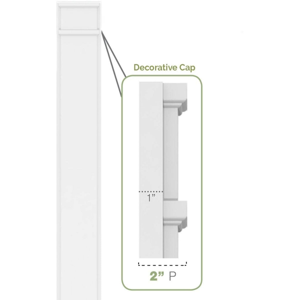 Plain PVC Pilaster with Decorative Capital and Base (Pair) I285316