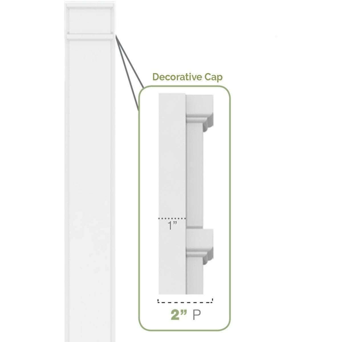 Plain PVC Pilaster with Decorative Capital and Base (Pair) I285316