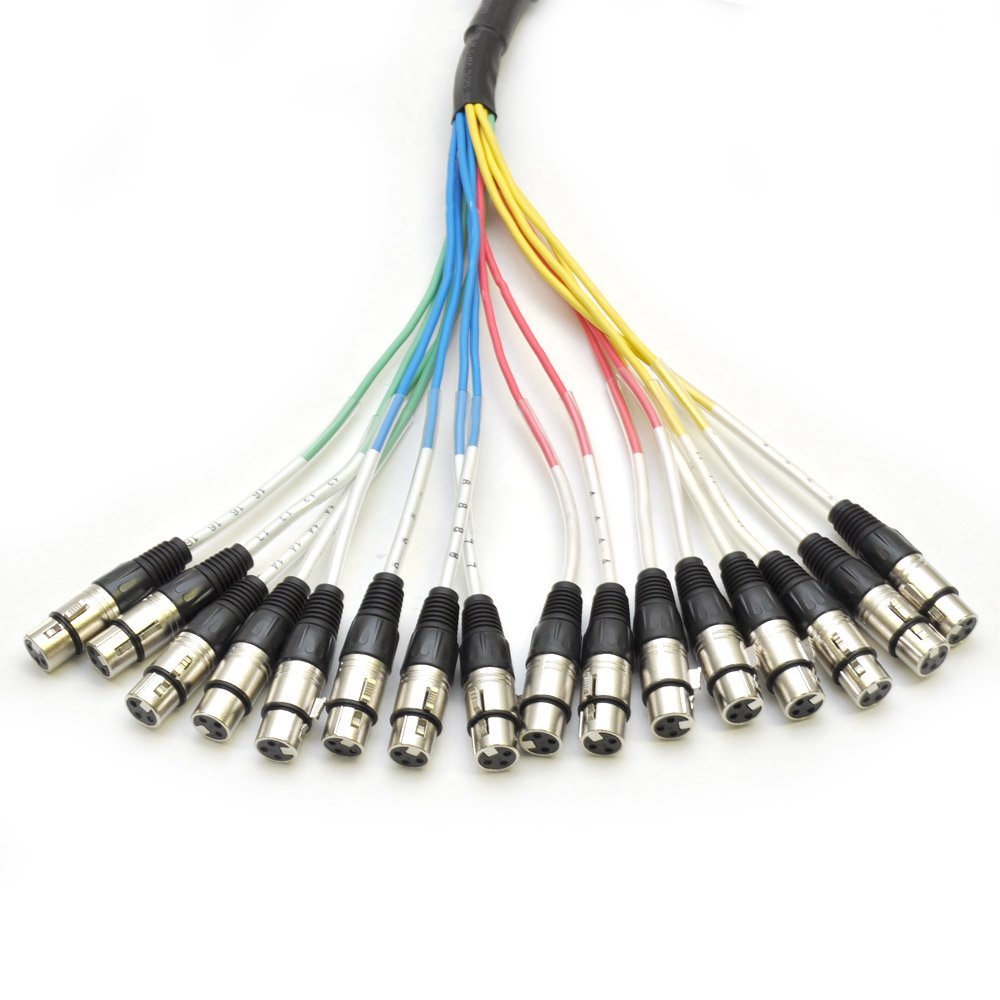 8 Channel 15' XLR Female to 1/4 TRS Snake Cable S29666