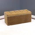 Brown Sugar Rectangle Velvet Ottoman E5166